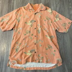 Vintage Tommy Bahama Hawaiian Shirt Orange Large